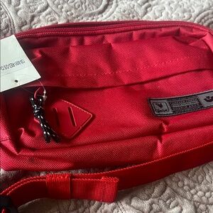 New with tag GOORIN bros. Red cluck off sling / fanny bag